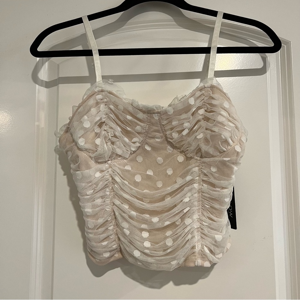 New corset polka dot top